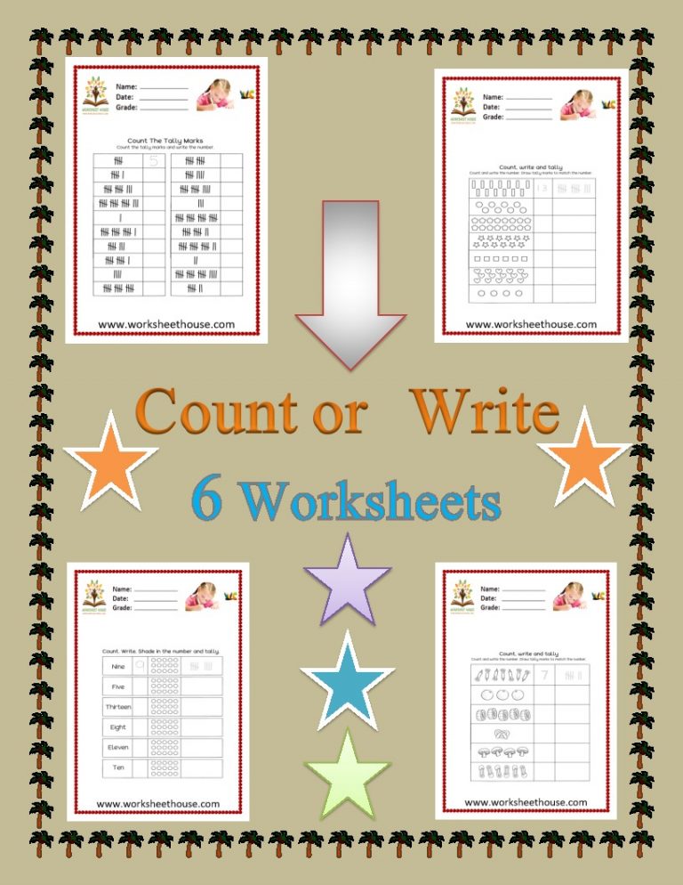 Count & Write WORKSHEET HOUSE