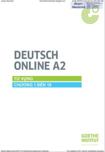 Deutsch Online A2 - Từ vựng Chương 1 đến 18